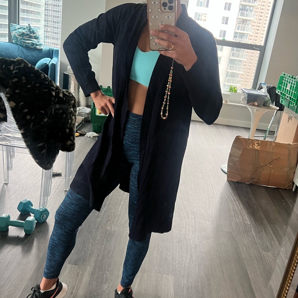 Oversized navy blue cardigan.  Sz Medium
